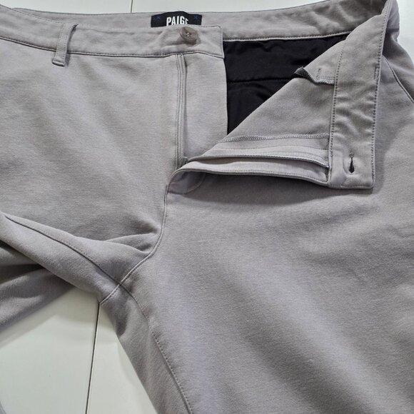 PAIGE Elmwood Jogger Pants Mens 34 Shark Fin Grey Pockets Stretch Transcend Knit - Picture 10 of 16